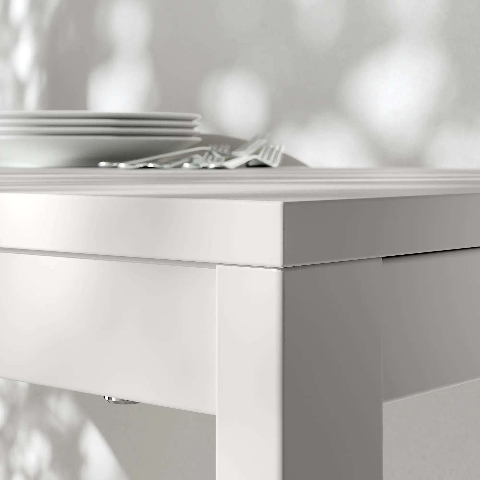 Set masa scaune Ikea Vihals 84/120x74 1+4 (Alb)