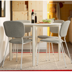 Set masa scaune Ikea Vihals/Tibbleby 107 1+4 (Alb/Bej-gri) Thumb