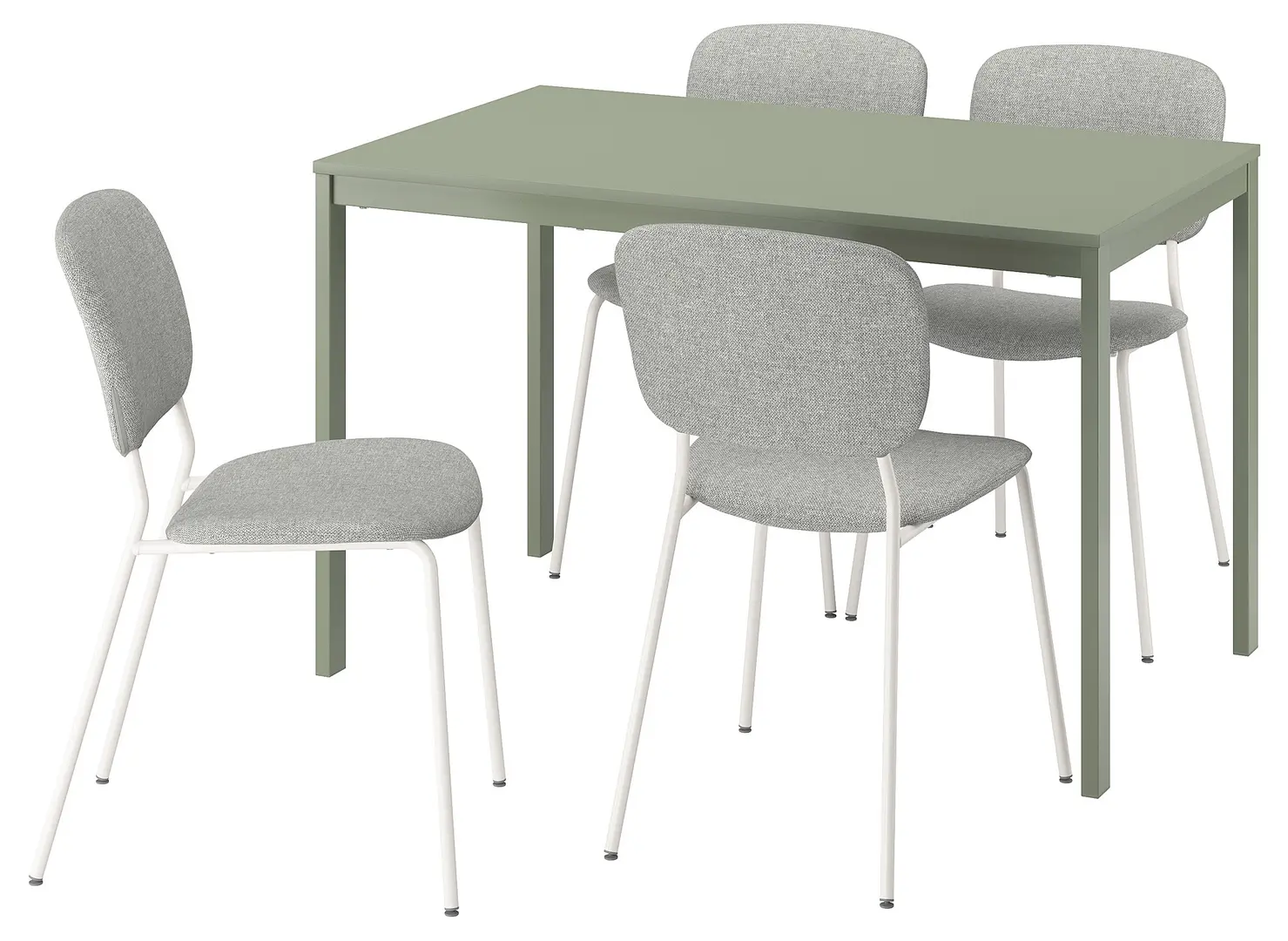 Set masa scaune Ikea Vihals/Tibbleby 120/180x74 1+4 (Verde/Bej-gri)