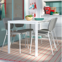 Set masa scaune Ikea Vihals/Tibbleby 125x74 1+4 (Alb/Bej-gri)