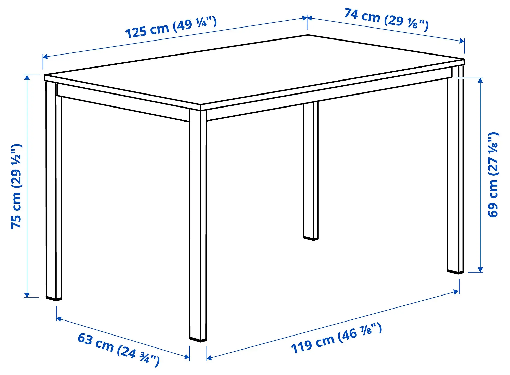 Set masa scaune Ikea Vihals/Tibbleby 125x74 1+4 (Alb/Bej-gri)