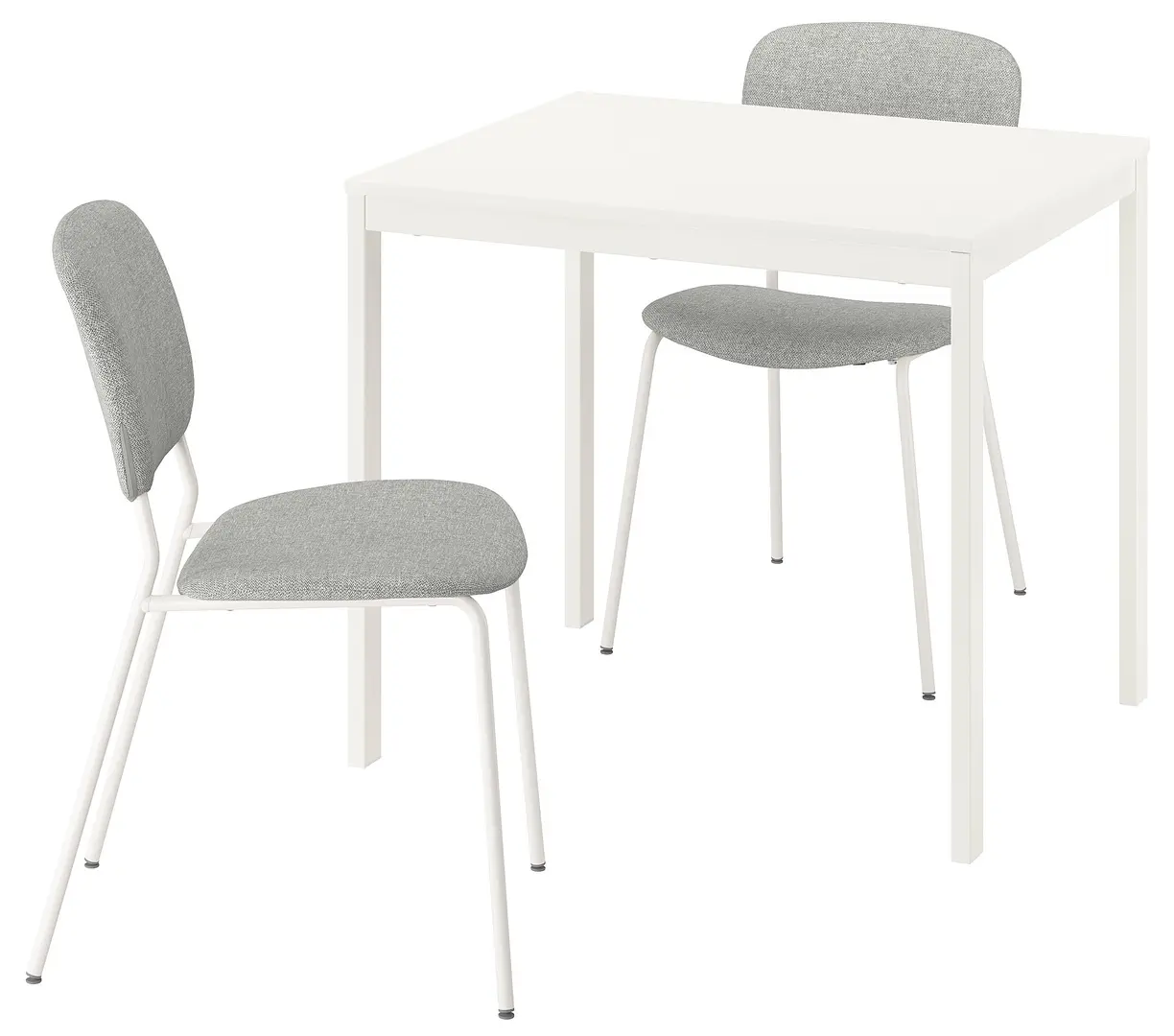 Set masa scaune Ikea Vihals/Tibbleby 84/120x74 1+2 (Alb/Bej-gri)