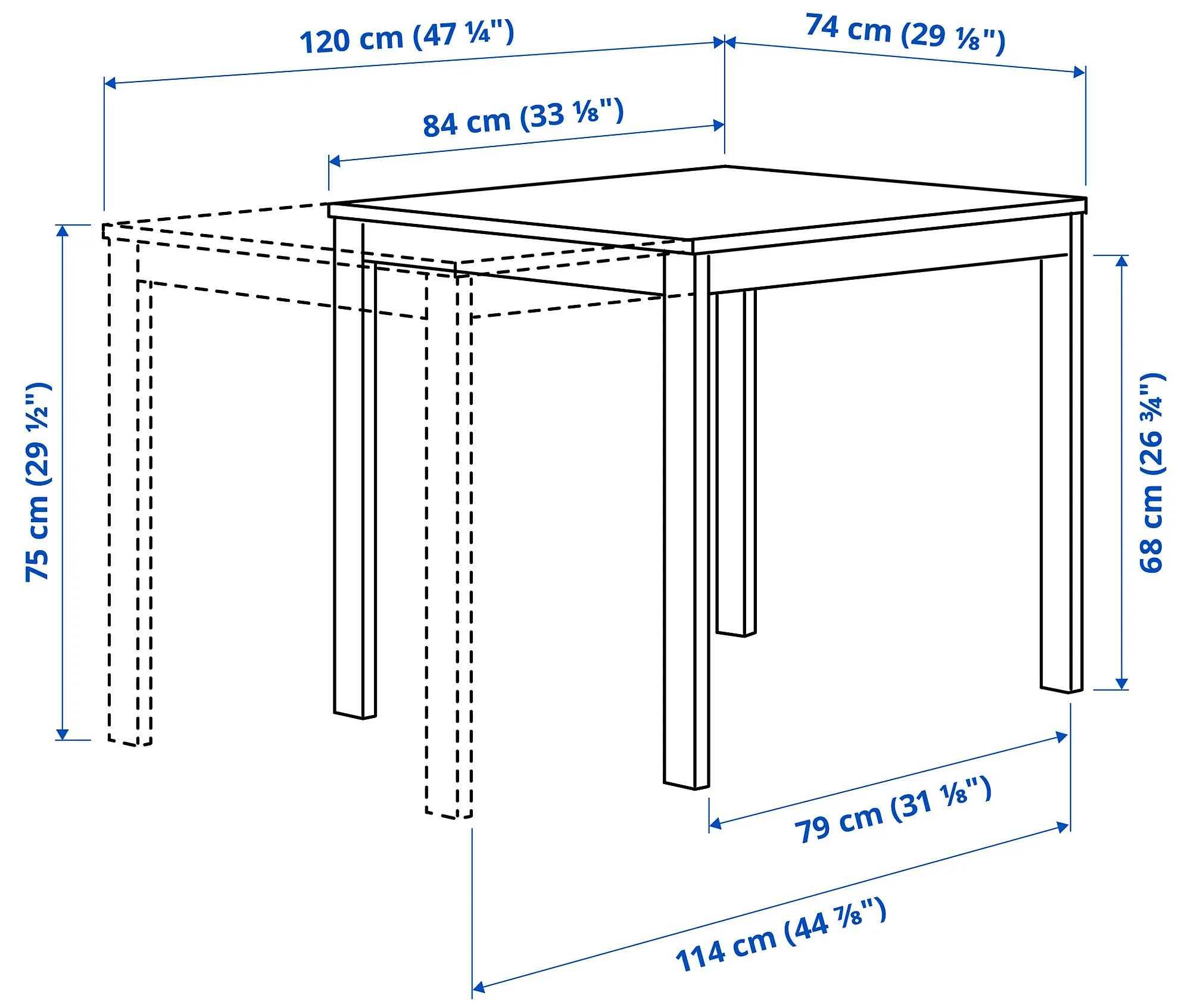Set masa scaune Ikea Vihals/Tibbleby 84/120x74 1+4 (Alb/Bej-gri)