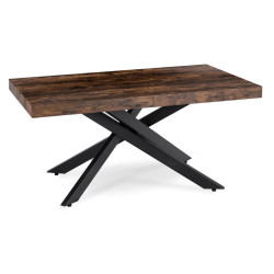 Set masa + 4 scaune Mebel Elite Hampton 160-240/Bresso (Rustic Oak/Black) Thumb