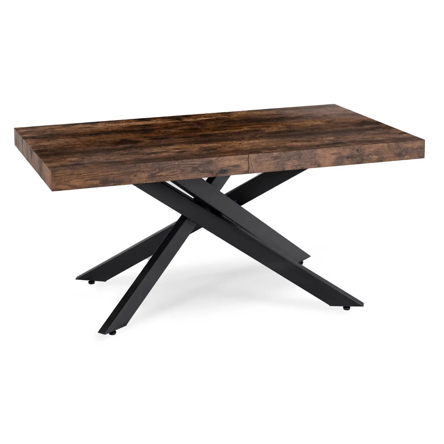 Set masa + 4 scaune Mebel Elite Hampton 160-240/Bresso (Rustic Oak/Black) - 6
