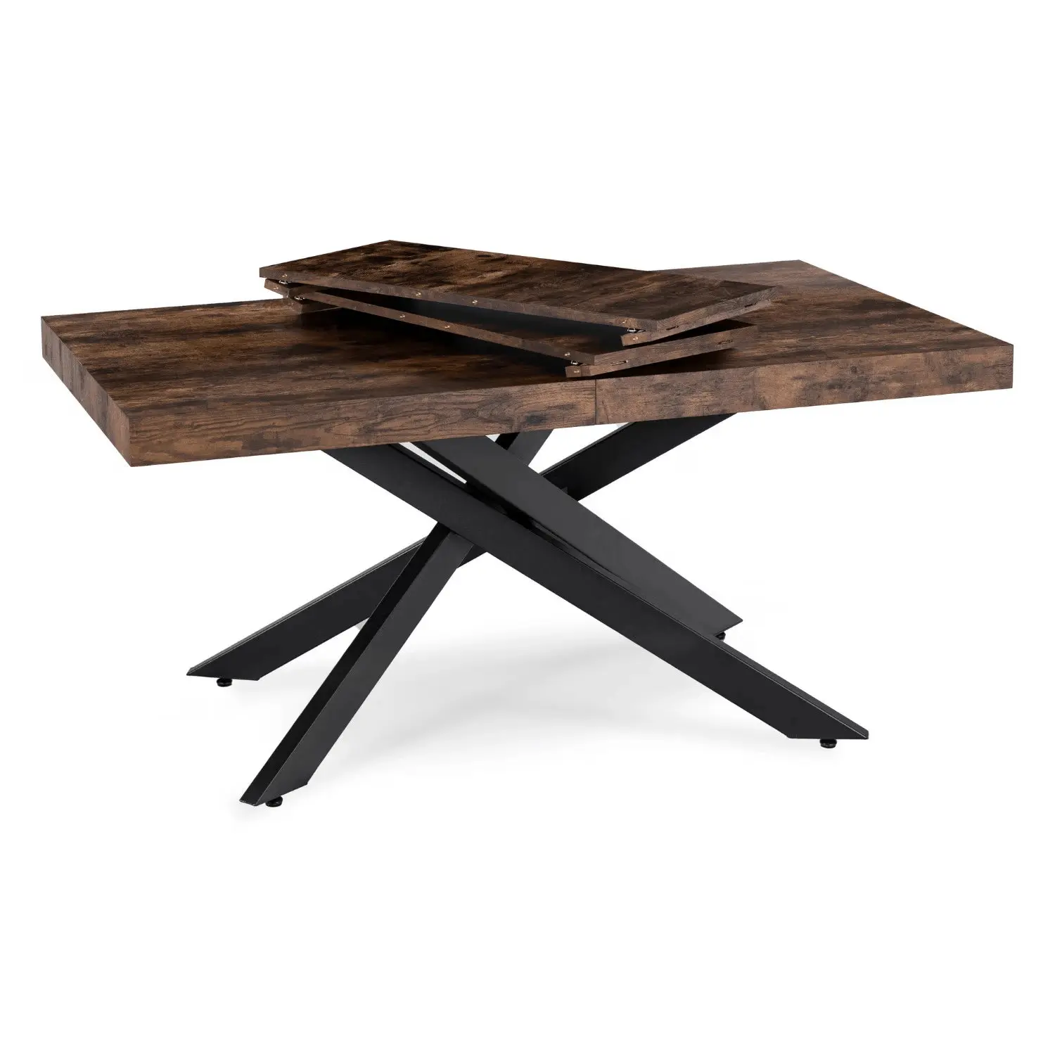Set masa + 4 scaune Mebel Elite Hampton 160-240/Bresso (Rustic Oak/Black) - 7