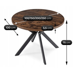 Set masa + 4 scaune Mebel Elite Lukas 100-250/Rick (Rustic Oak/Brown) Thumb