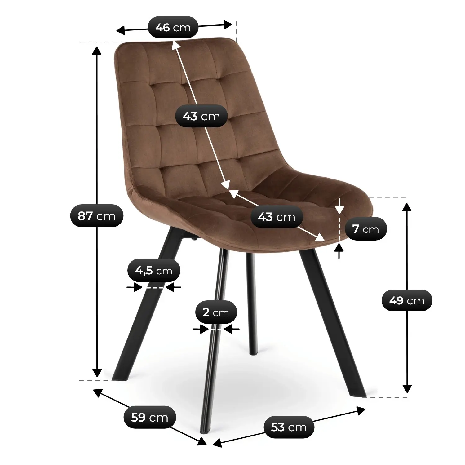 Set masa + 4 scaune Mebel Elite Lukas 100-250/Rick (Rustic Oak/Brown) - 3