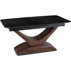 Обеденный набор 1+4 Mebel Elite Alicante 160/200 Edrick (Black/Walnut/Brown) Thumb