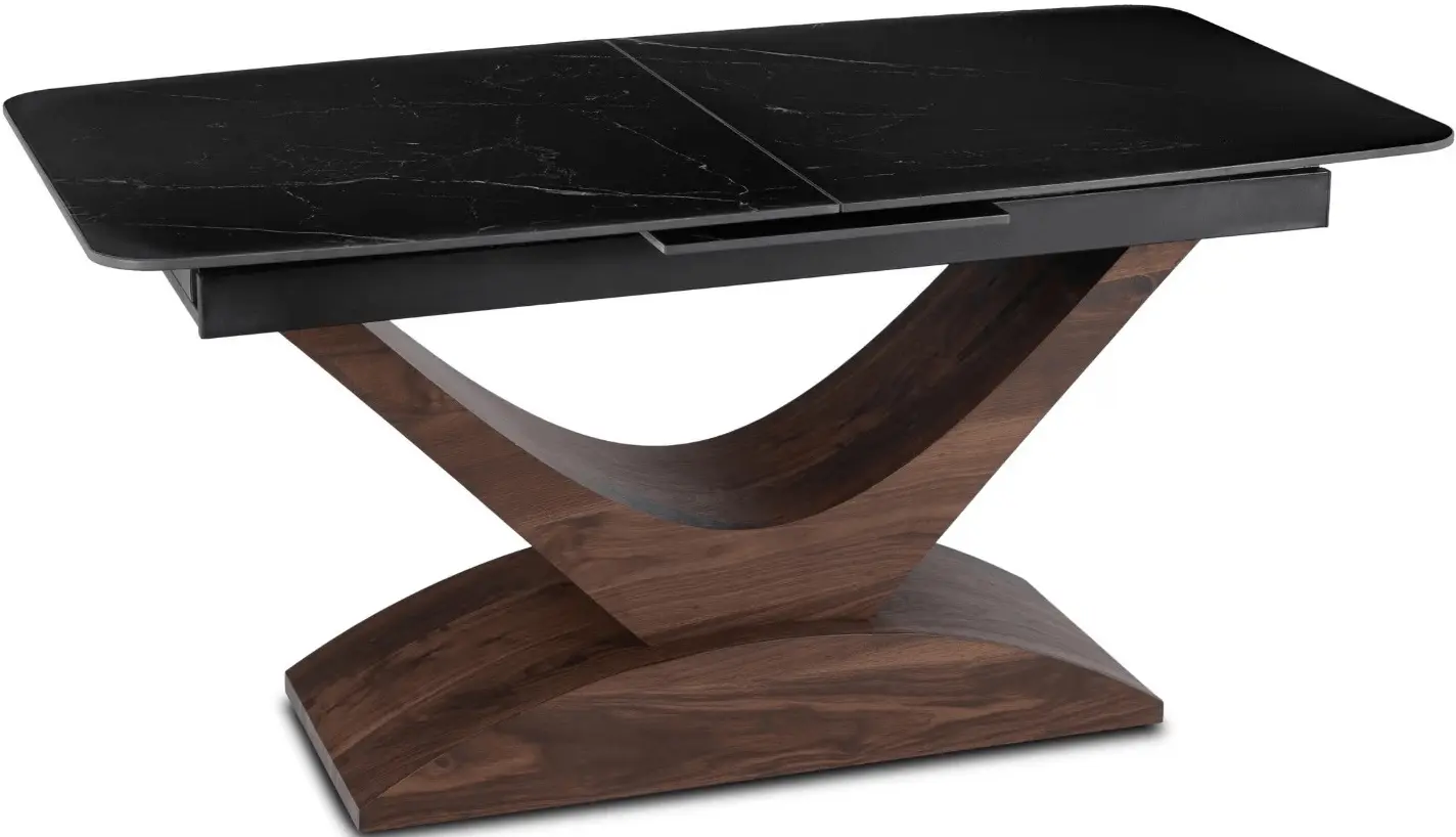 Обеденный набор 1+4 Mebel Elite Alicante 160/200 Edrick (Black/Walnut/Brown) - 2