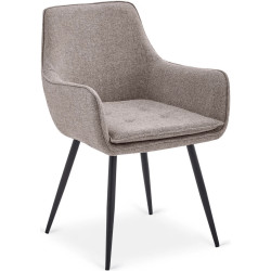 Обеденный набор 1+4 Mebel Elite Alicante 160/200 Edrick (Black/Walnut/Brown) Thumb