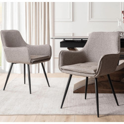Обеденный набор 1+4 Mebel Elite Alicante 160/200 Edrick (Black/Walnut/Brown) Thumb