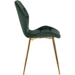 Обеденный набор 1+4 Mebel Elite Bali 100 Lucky (White Marble/Gold/Green) Thumb