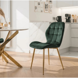 Обеденный набор 1+4 Mebel Elite Bali 100 Lucky (White Marble/Gold/Green) Thumb