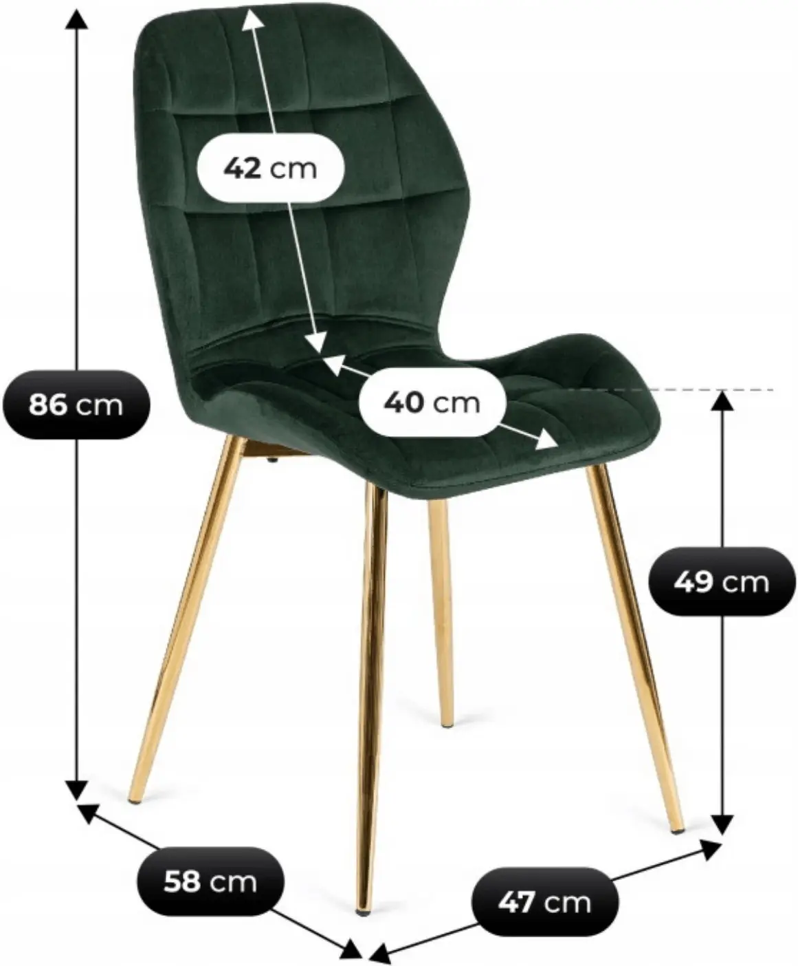 Обеденный набор 1+4 Mebel Elite Bali 100 Lucky (White Marble/Gold/Green) - 10