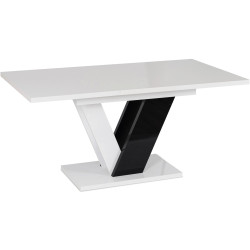 Обеденный набор 1+4 Mebel Elite Clark 120/160 Lucky (White/Black/Dark Blue) Thumb