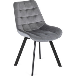 Обеденный набор 1+4 Mebel Elite Clark 120/160 Rick (Black/Grey) Thumb