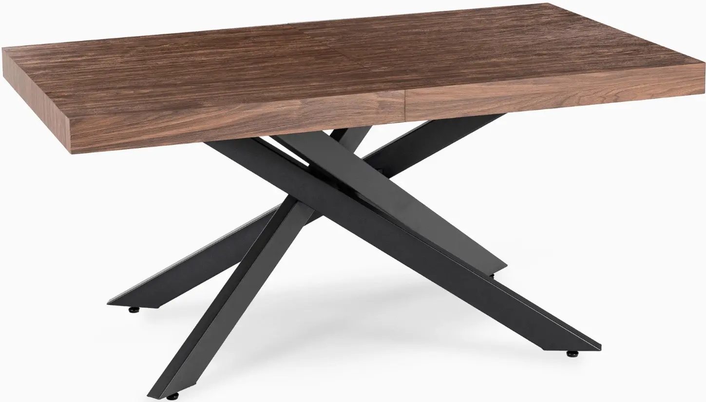 Обеденный набор 1+4 Mebel Elite Hampton 160/240 Akita (Walnut/Black/Cream) - 2