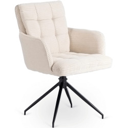 Обеденный набор 1+4 Mebel Elite Hampton 160/240 Akita (Walnut/Black/Cream) Thumb