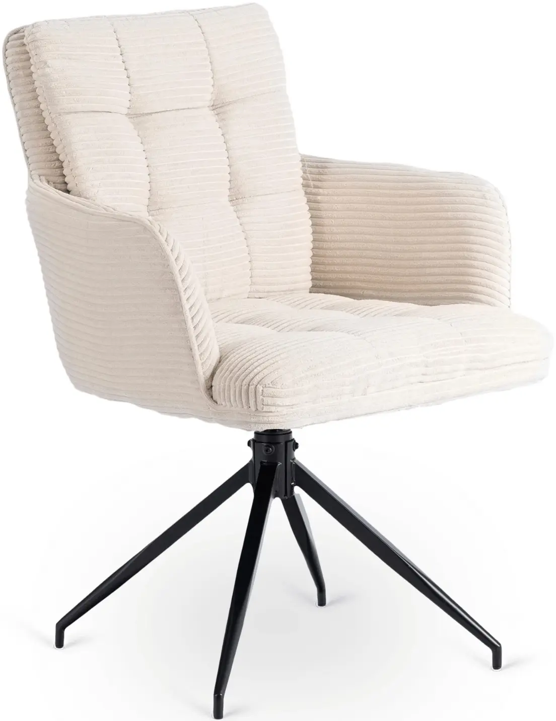 Обеденный набор 1+4 Mebel Elite Hampton 160/240 Akita (Walnut/Black/Cream) - 8