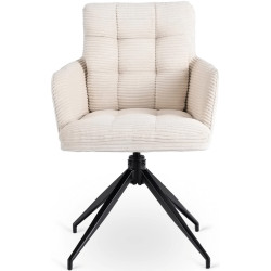 Обеденный набор 1+4 Mebel Elite Hampton 160/240 Akita (Walnut/Black/Cream) Thumb