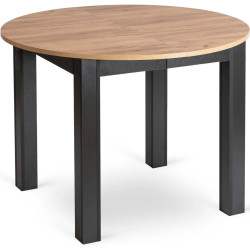 Обеденный набор 1+4 Mebel Elite Harry 102/142 Chris (Craft Oak/Black/Grey) Thumb