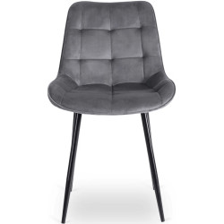 Обеденный набор 1+4 Mebel Elite Harry 102/142 Chris (Craft Oak/Black/Grey) Thumb