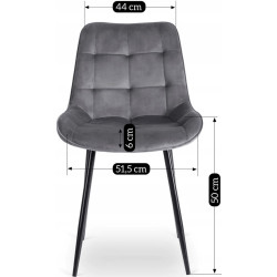 Обеденный набор 1+4 Mebel Elite Harry 102/142 Chris (Craft Oak/Black/Grey) Thumb