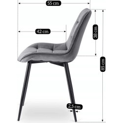 Обеденный набор 1+4 Mebel Elite Harry 102/142 Chris (Craft Oak/Black/Grey) Thumb