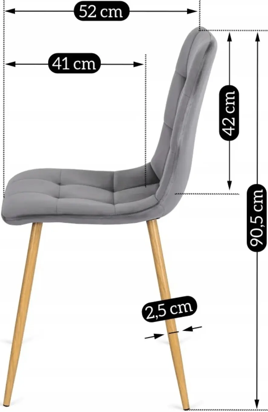 Обеденный набор 1+4 Mebel Elite Harry 102/142 Fredy (Artisan Oak/Grey) - 9