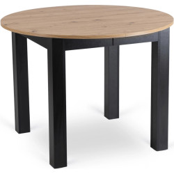 Обеденный набор 1+4 Mebel Elite Harry 102/142 Peru (Artisan Oak/Black) Thumb