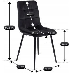 Обеденный набор 1+4 Mebel Elite Harry 102/142 Peru (Craft Oak/Black) Thumb