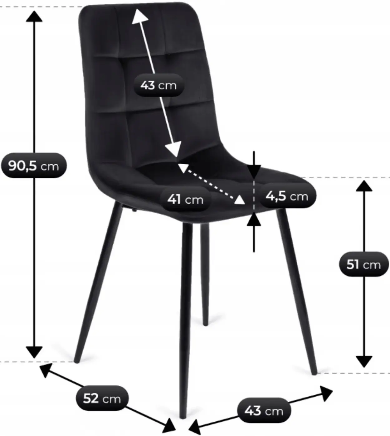 Обеденный набор 1+4 Mebel Elite Harry 102/142 Peru (Craft Oak/Black) - 10