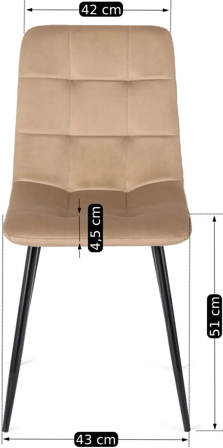 Обеденный набор 1+4 Mebel Elite Harry 102/142 Peru (Craft Oak/Black/Beige) - 8