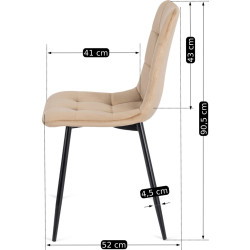 Обеденный набор 1+4 Mebel Elite Harry 102/142 Peru (Craft Oak/Black/Beige) Thumb