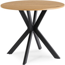 Обеденный набор 1+4 Mebel Elite Lauren 90 Robin (Golden Oak/Black) Thumb