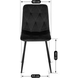 Обеденный набор 1+4 Mebel Elite Lauren 90 Robin (Golden Oak/Black) Thumb