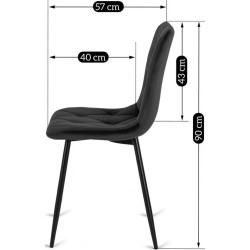 Обеденный набор 1+4 Mebel Elite Lauren 90 Robin (Golden Oak/Black) Thumb