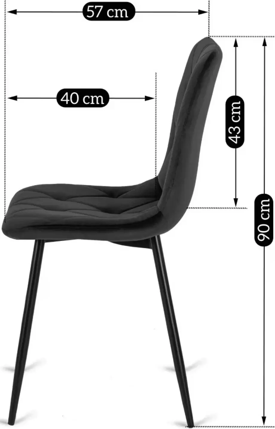 Обеденный набор 1+4 Mebel Elite Lauren 90 Robin (Golden Oak/Black) - 10