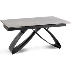 Обеденный набор 1+4 Mebel Elite Luigi 160/240 Paul (Grey Marble/Black/Dark Grey) Thumb