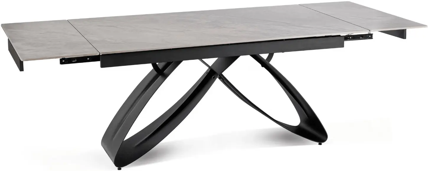 Обеденный набор 1+4 Mebel Elite Luigi 160/240 Paul (Grey Marble/Black/Dark Grey) - 4