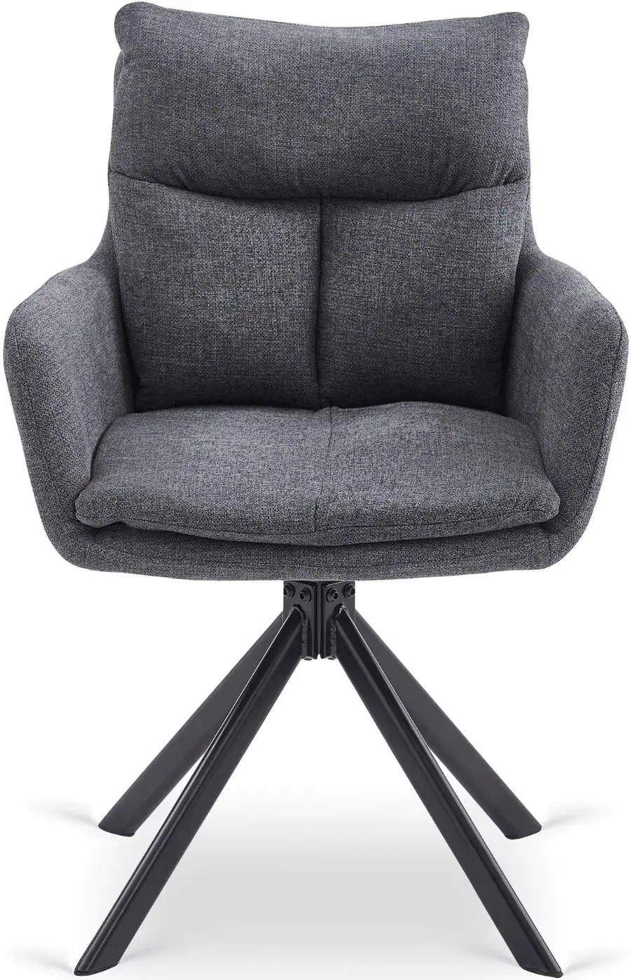 Обеденный набор 1+4 Mebel Elite Luigi 160/240 Paul (Grey Marble/Black/Dark Grey) - 7
