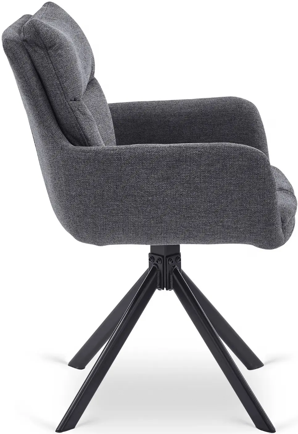 Обеденный набор 1+4 Mebel Elite Luigi 160/240 Paul (Grey Marble/Black/Dark Grey) - 9