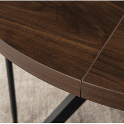 Обеденный набор 1+4 Mebel Elite Lukas 100/250 Peru (Walnut/Black) Thumb