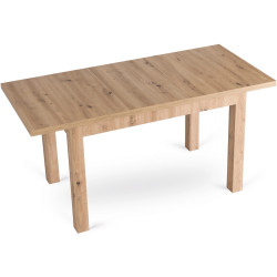Обеденный набор 1+4 Mebel Elite Skubi 120/160 Rodri (Artisan Oak/Beige) Thumb