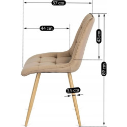 Обеденный набор 1+4 Mebel Elite Skubi 120/160 Rodri (Artisan Oak/Beige) Thumb