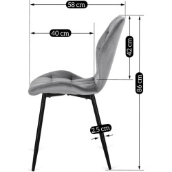 Обеденный набор 1+6 Mebel Elite Dorian 80/160 Lucky (Rustic Oak/Black/Grey) Thumb