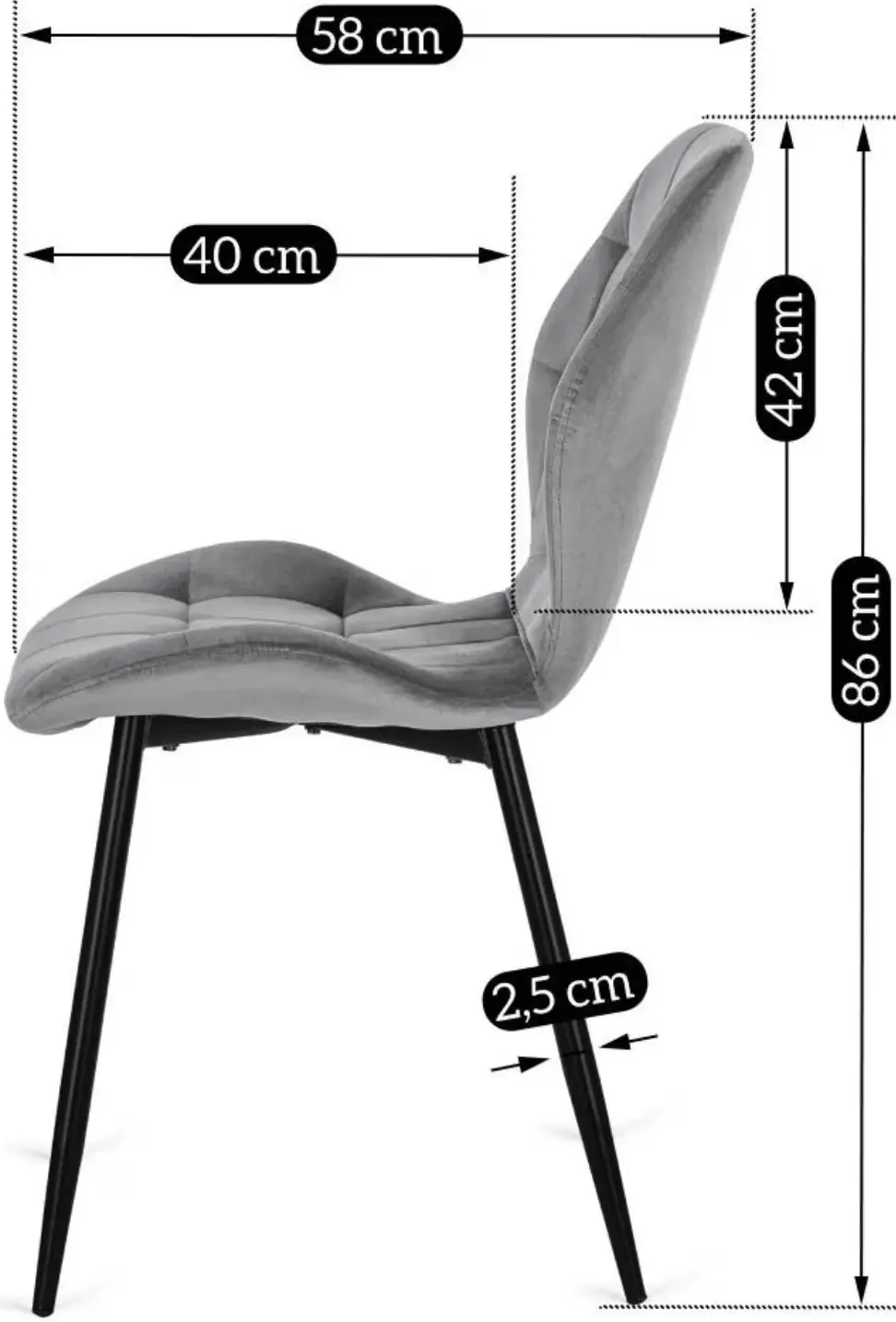 Обеденный набор 1+6 Mebel Elite Dorian 80/160 Lucky (Rustic Oak/Black/Grey) - 10