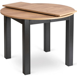 Set masa si scaune 1+6 Mebel Elite Harry 102/142 Chris (Craft Oak/Black/Grey) Thumb