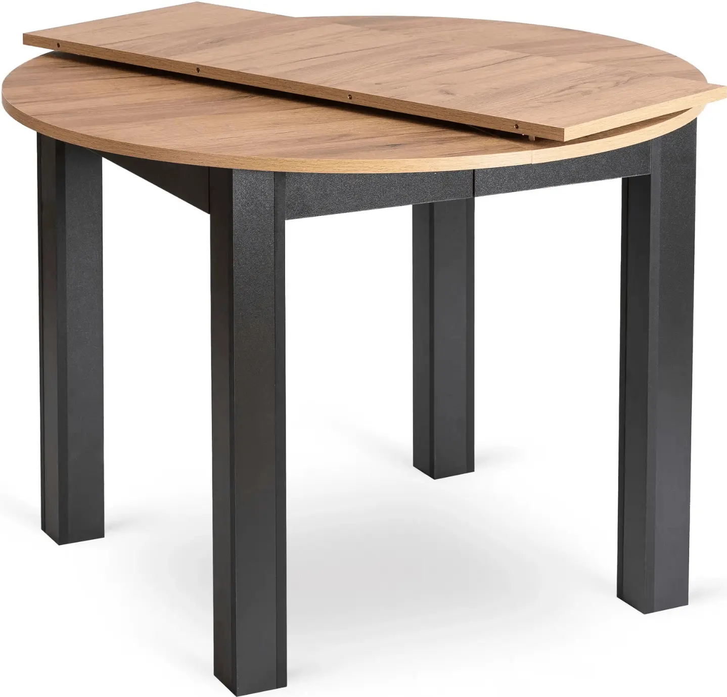 Set masa si scaune 1+6 Mebel Elite Harry 102/142 Chris (Craft Oak/Black/Grey) - 3